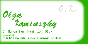 olga kaminszky business card